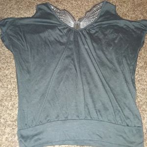 Butterfly short sleeve off the shoulder blouse